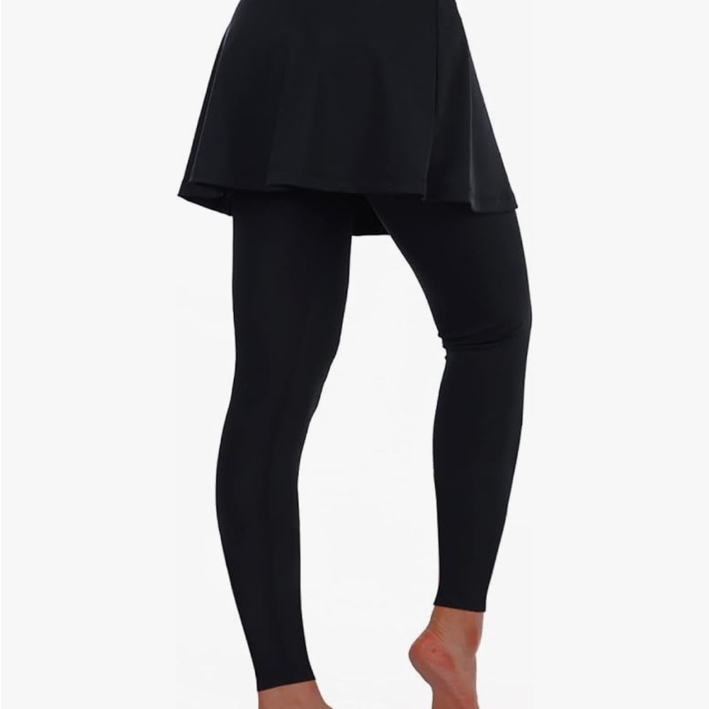 Anivivo black leggings with skirt